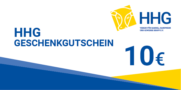 HHG Geschenkgutschein im Wert von 10 Euro