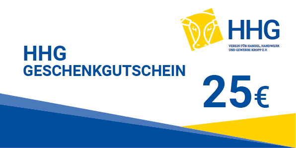 HHG Geschenkgutschein im Wert von 25 Euro